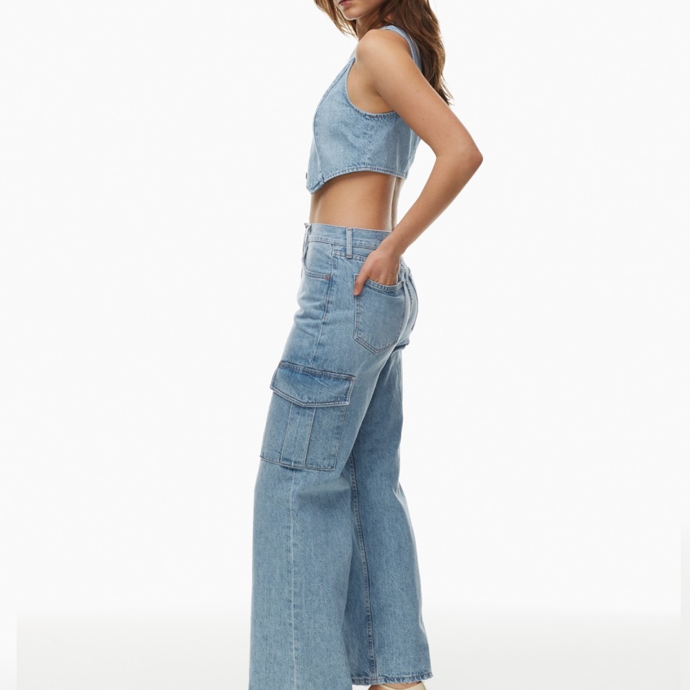 The Farrah Hi-Rise Cargo Jean - 7 yrs bleu taboo